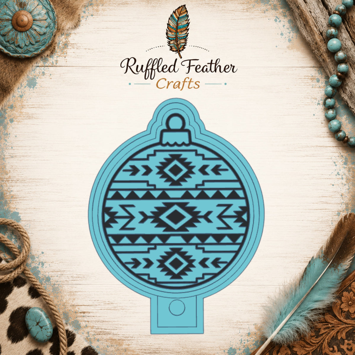 Aztec Christmas Ornament Freshie Mold