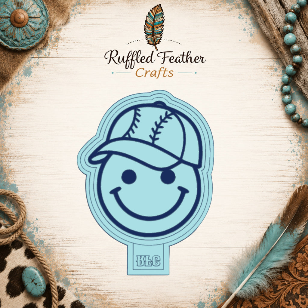 Baseball Smiley Freshie Mold