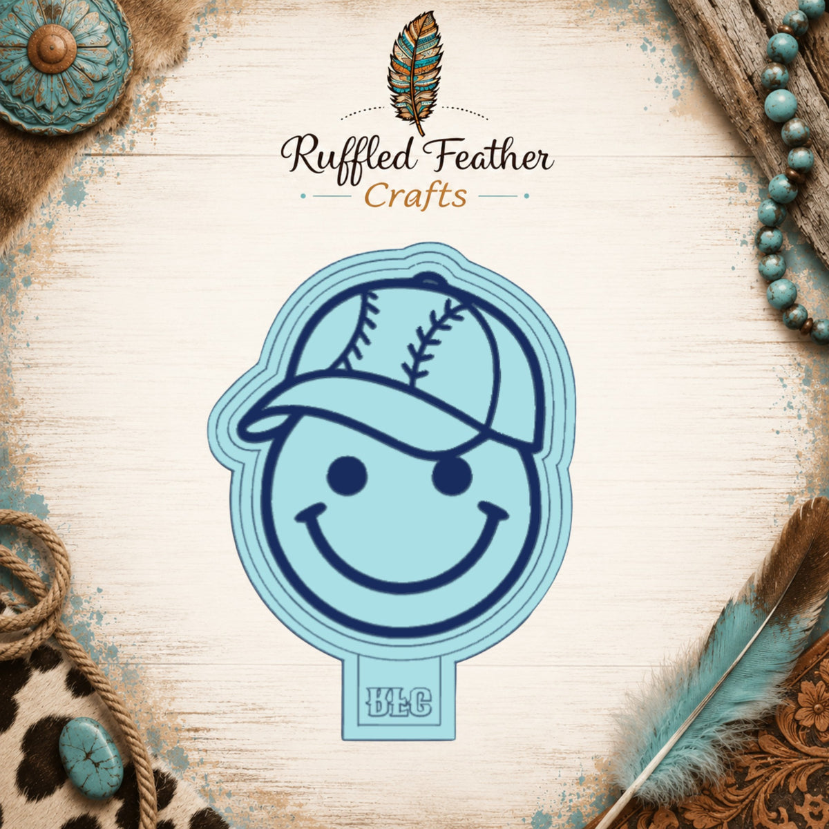 Baseball Smiley Freshie Mold