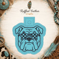 Bulldog Mascot with Checkered Glasses Freshie Mold