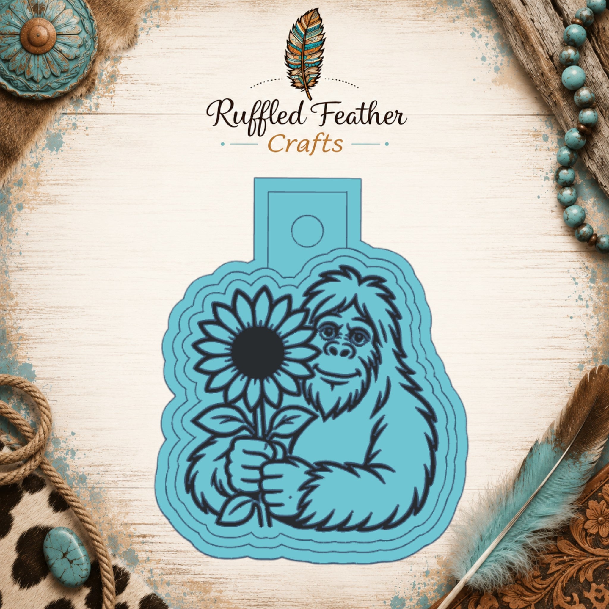 Bigfoot with Flowers Freshie Mold