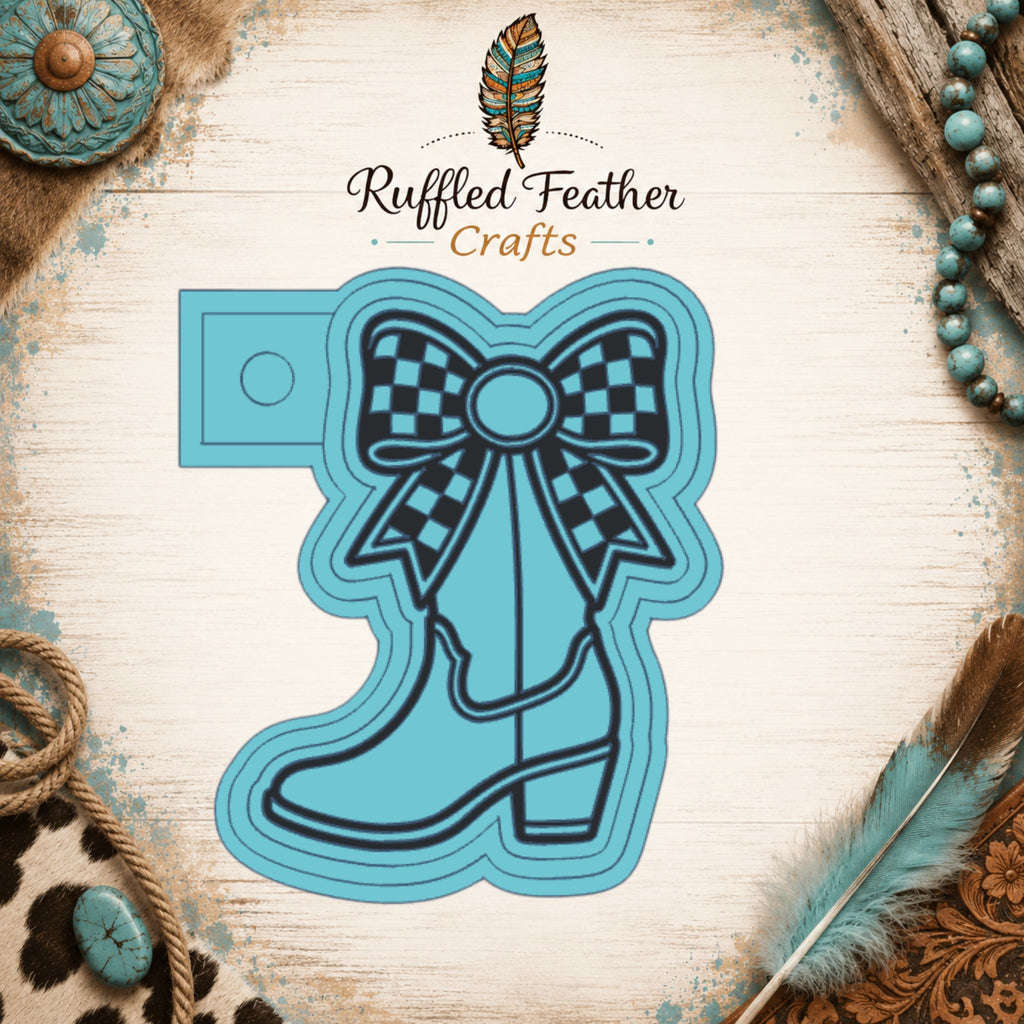 Drill Team Boot Bow Freshie Mold