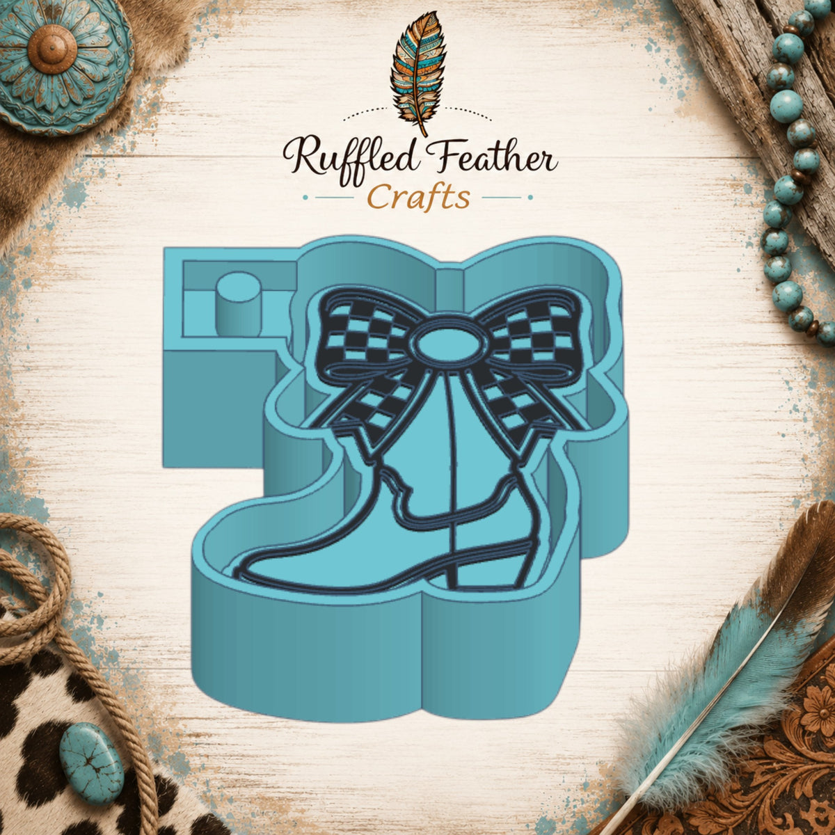 Drill Team Boot Bow Freshie Mold