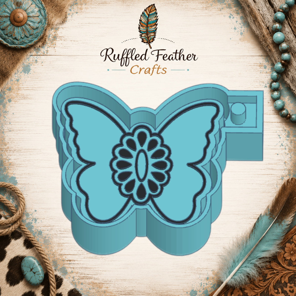 Cowgirl Butterfly Freshie Mold