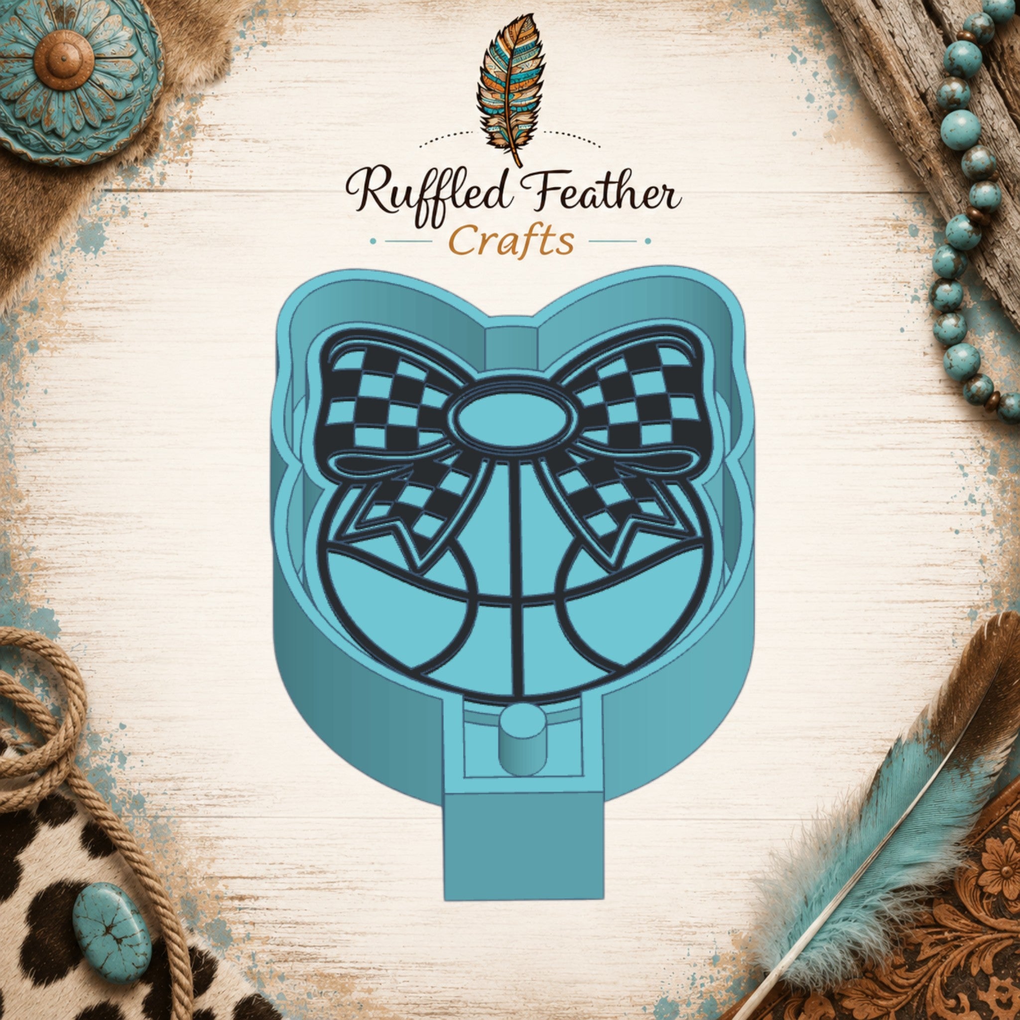 Basketball Bow Freshie Mold