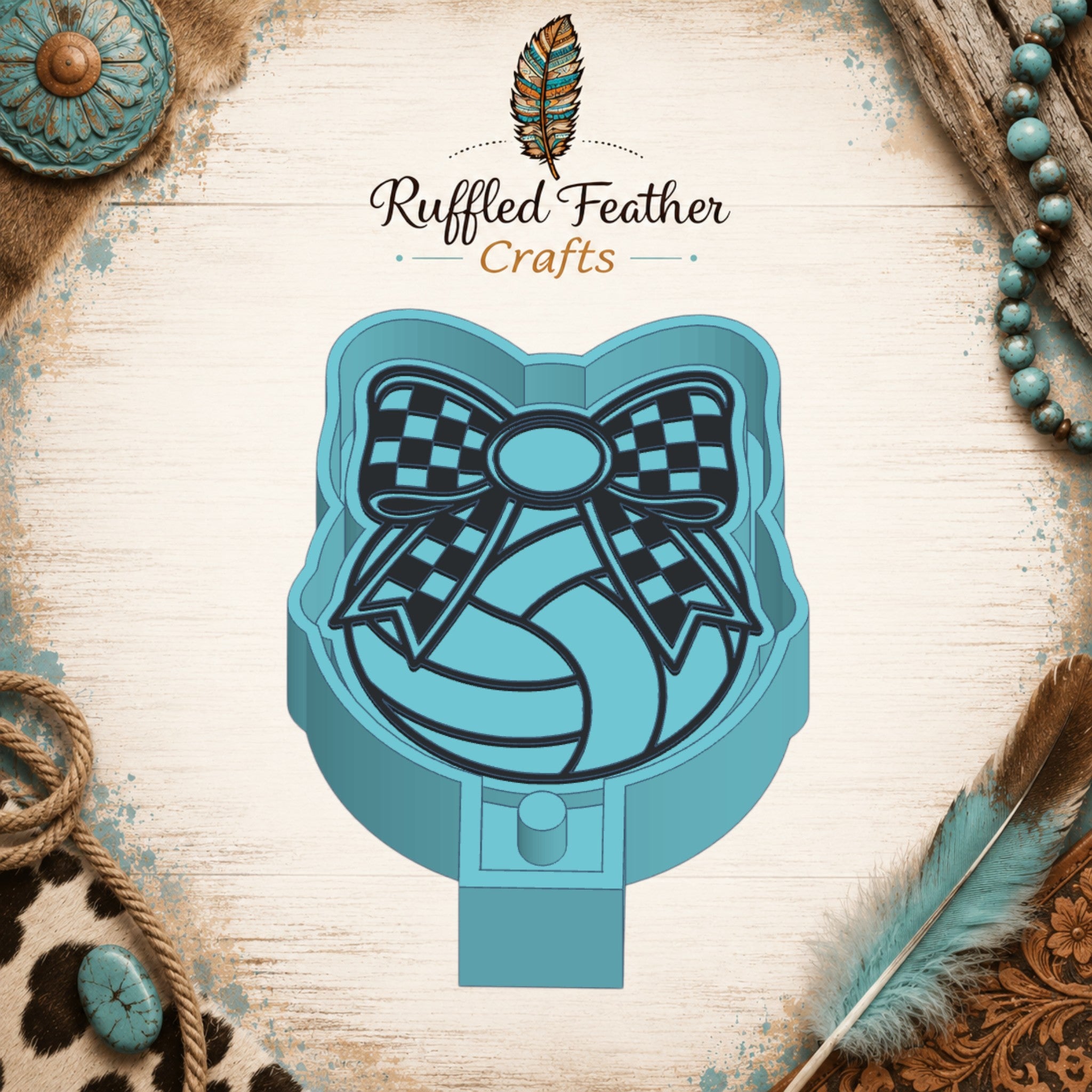 Volleyball Bow Freshie Mold