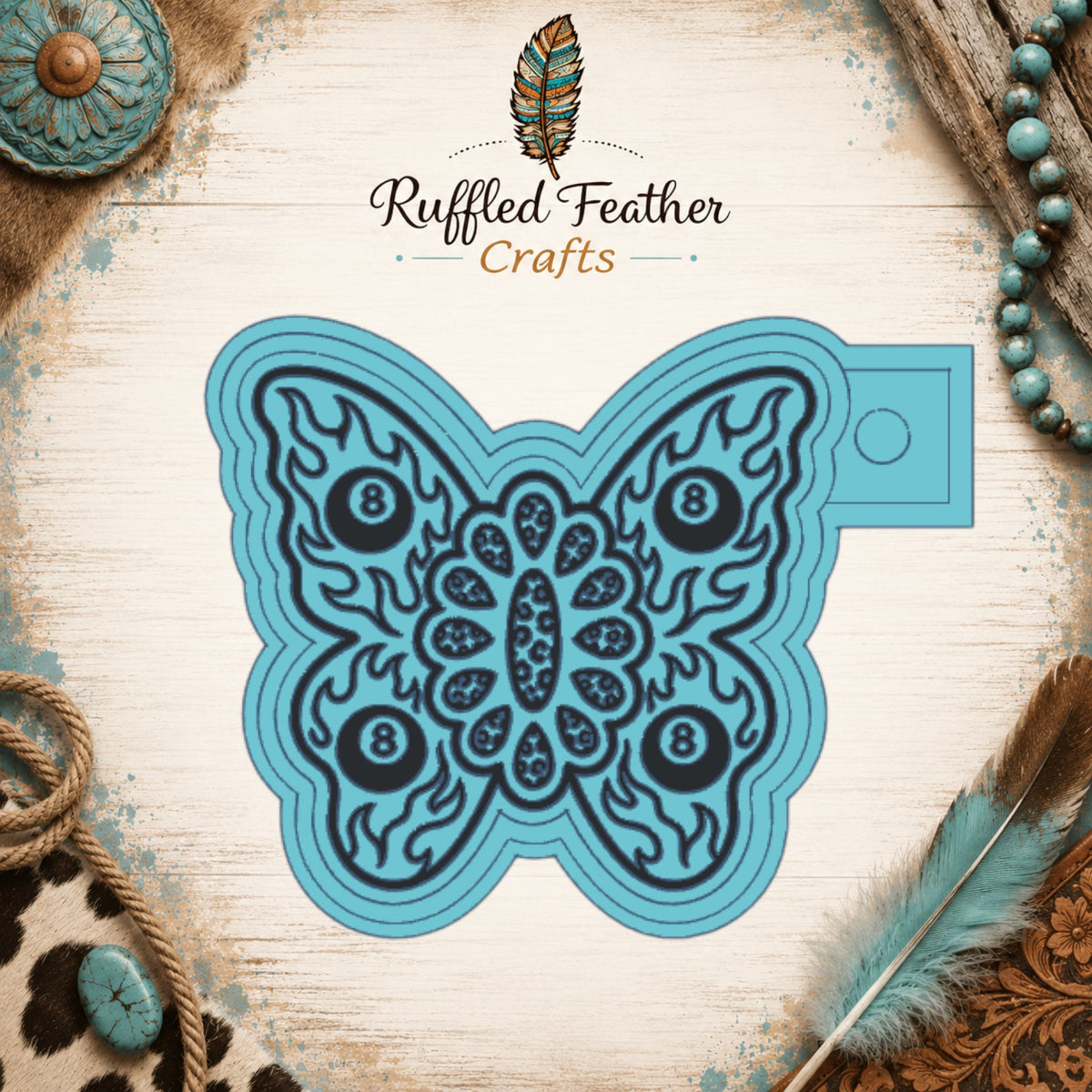 Cowgirl Butterfly Freshie Mold