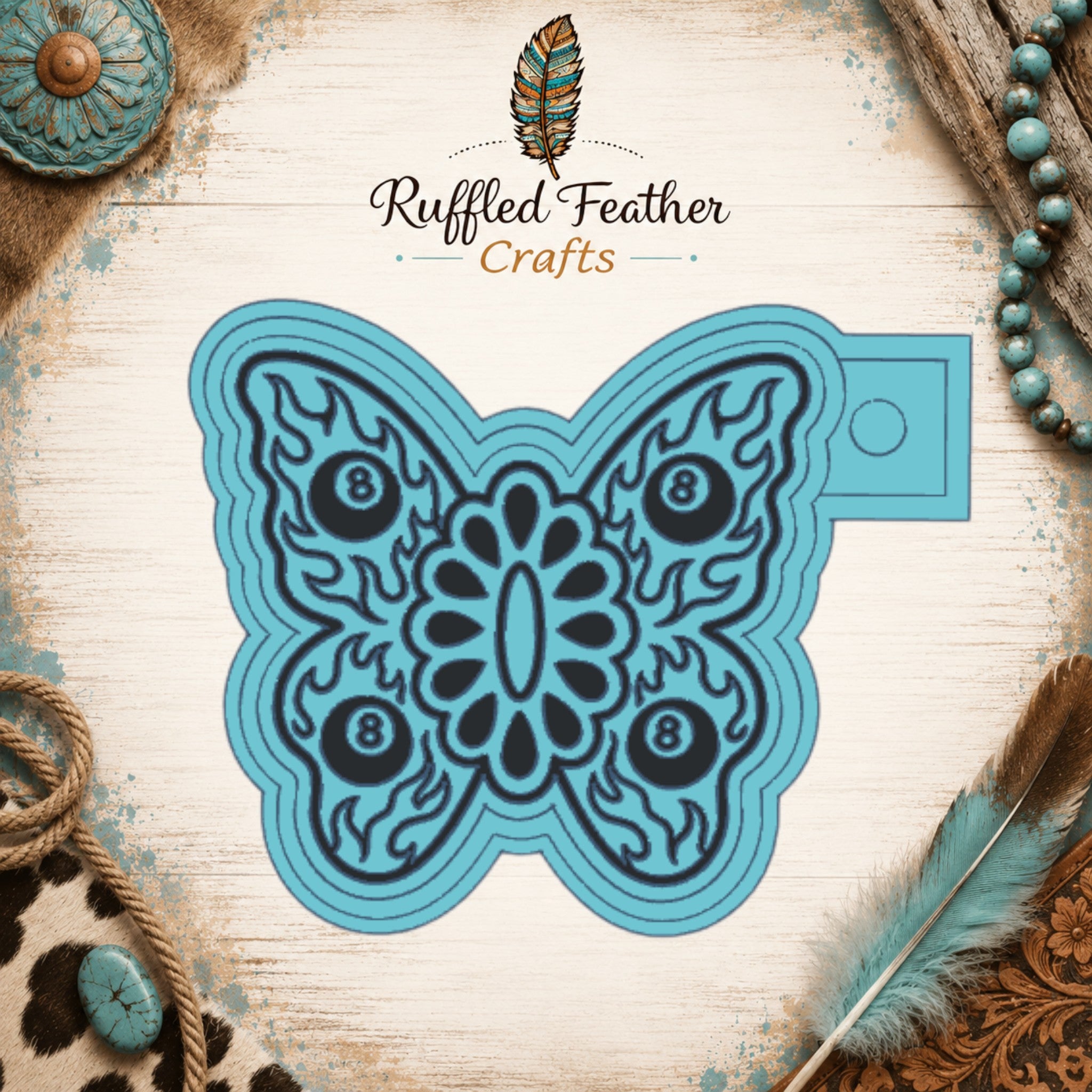 Cowgirl Butterfly Freshie Mold