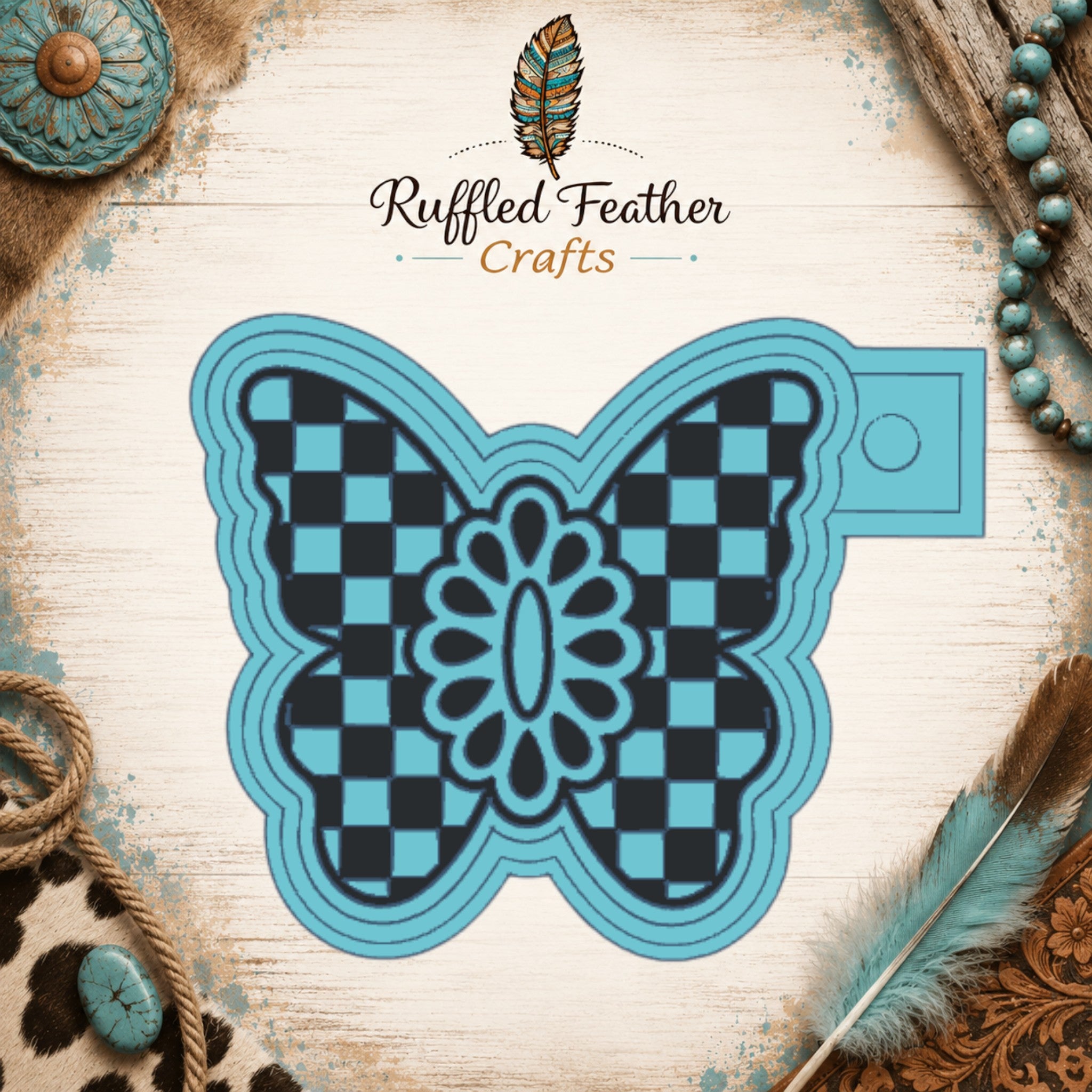 Cowgirl Butterfly Freshie Mold