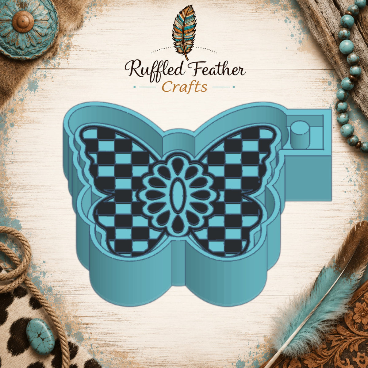 Cowgirl Butterfly Freshie Mold