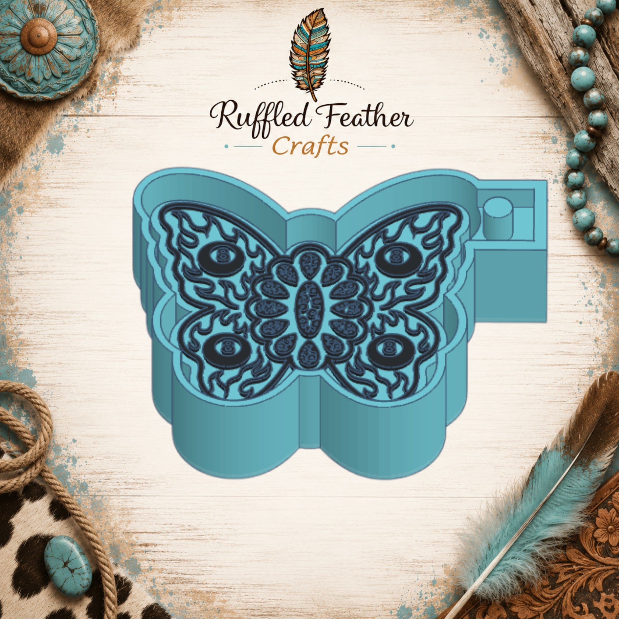 Cowgirl Butterfly Freshie Mold