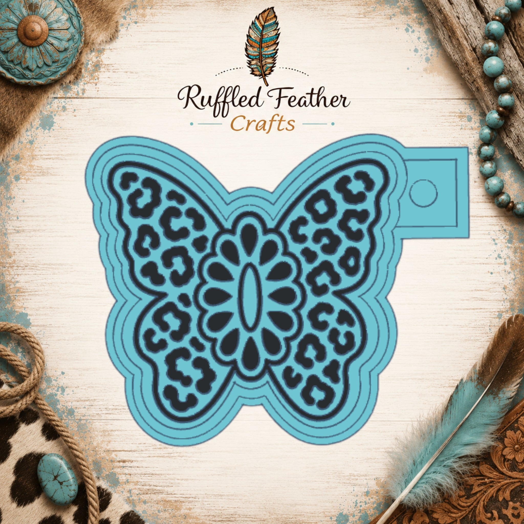 Cowgirl Butterfly Freshie Mold