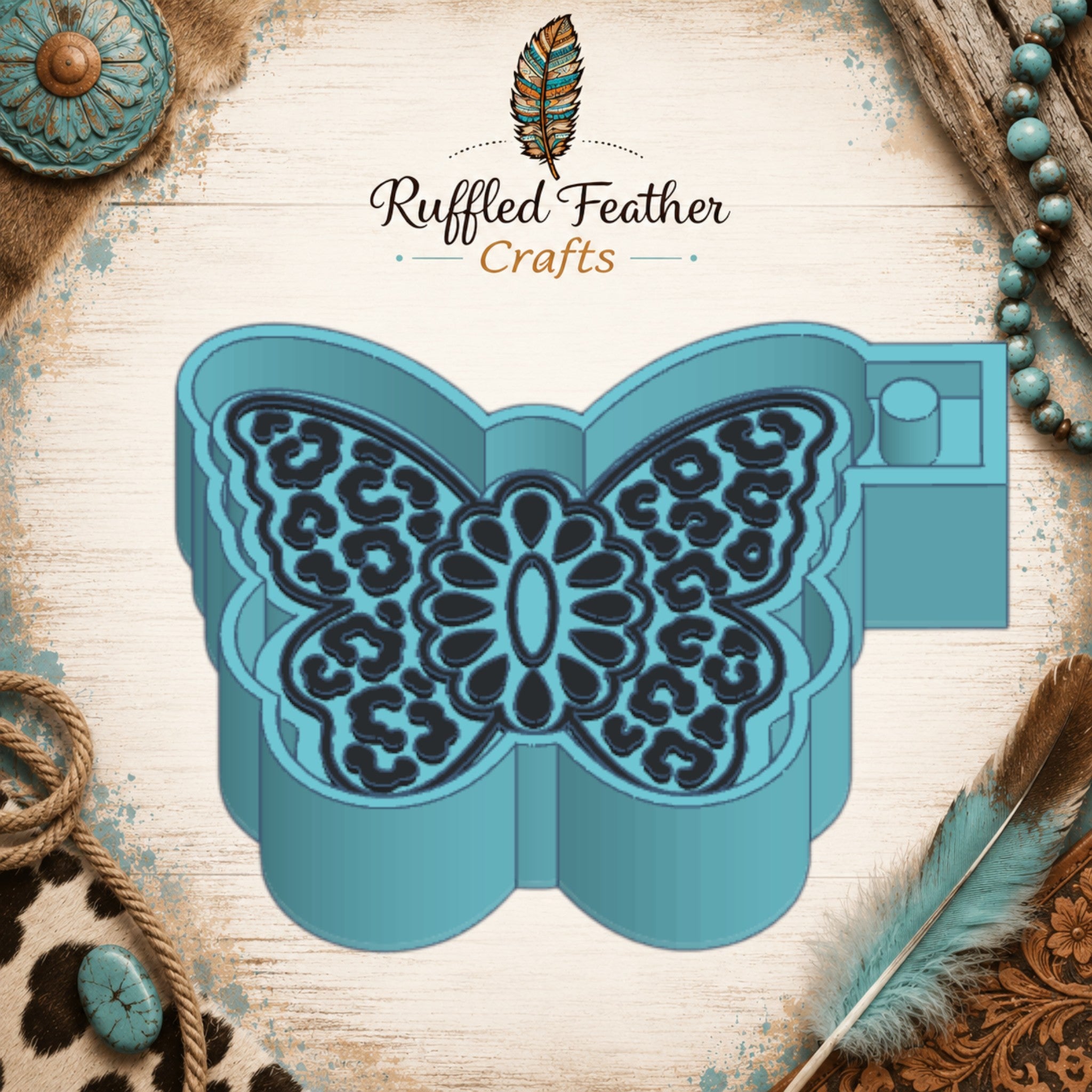 Cowgirl Butterfly Freshie Mold