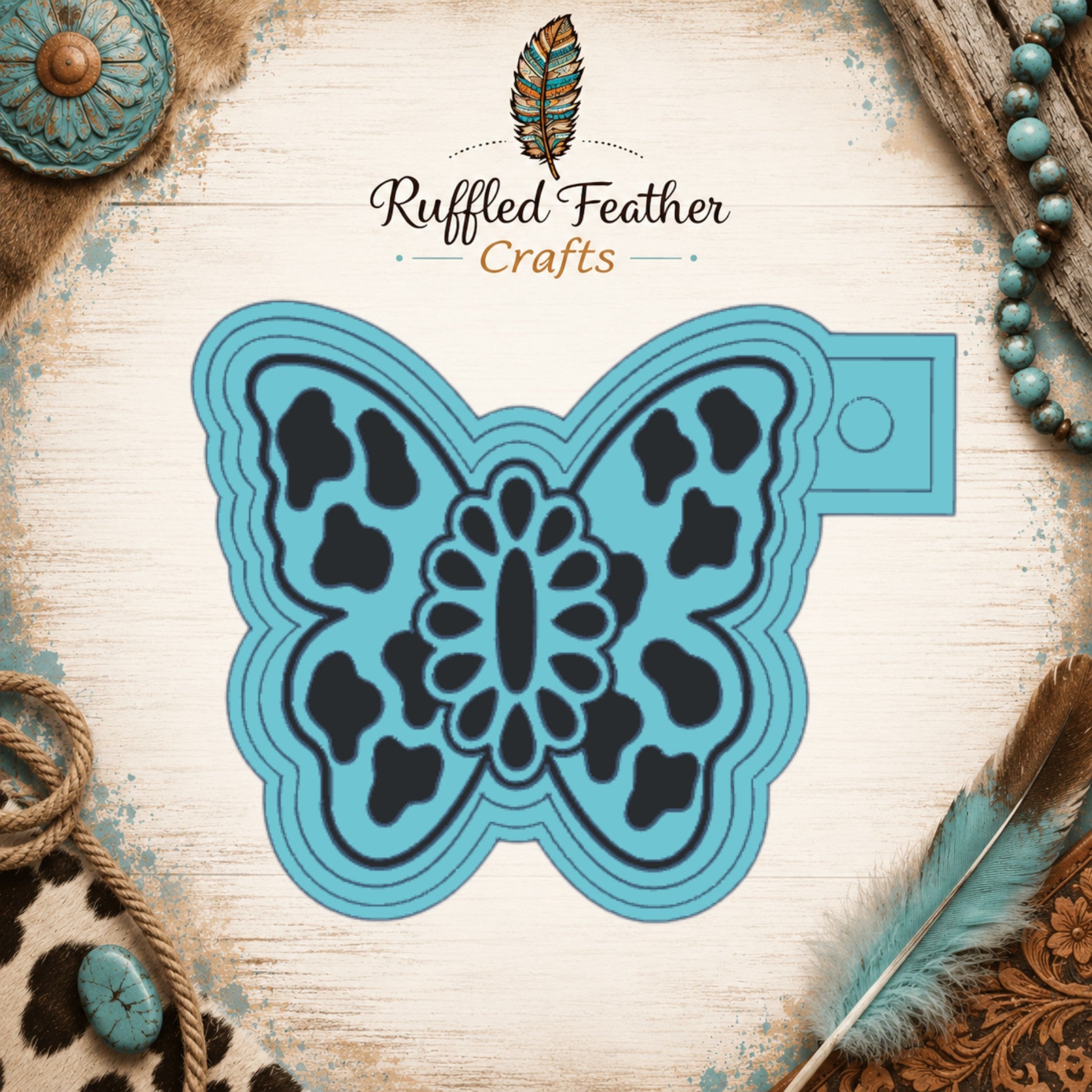 Cowgirl Butterfly Freshie Mold