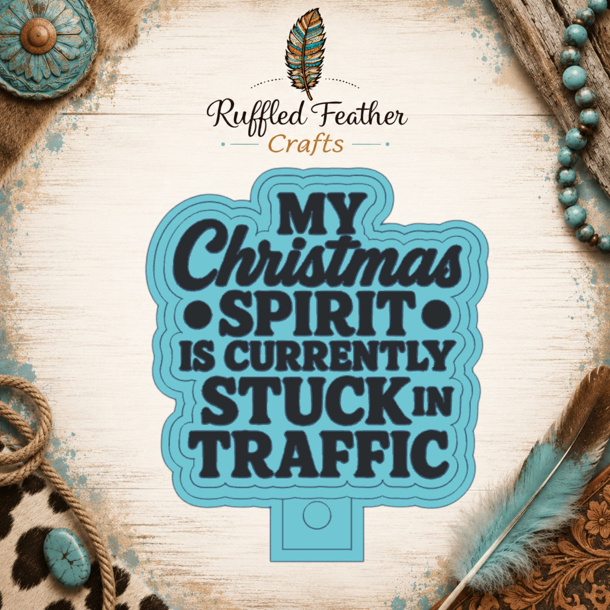 Christmas Spirit Stuck in Traffic Freshie Mold