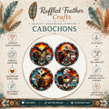 Eagle Buffalo Wolf Native Art Round Cabochons
