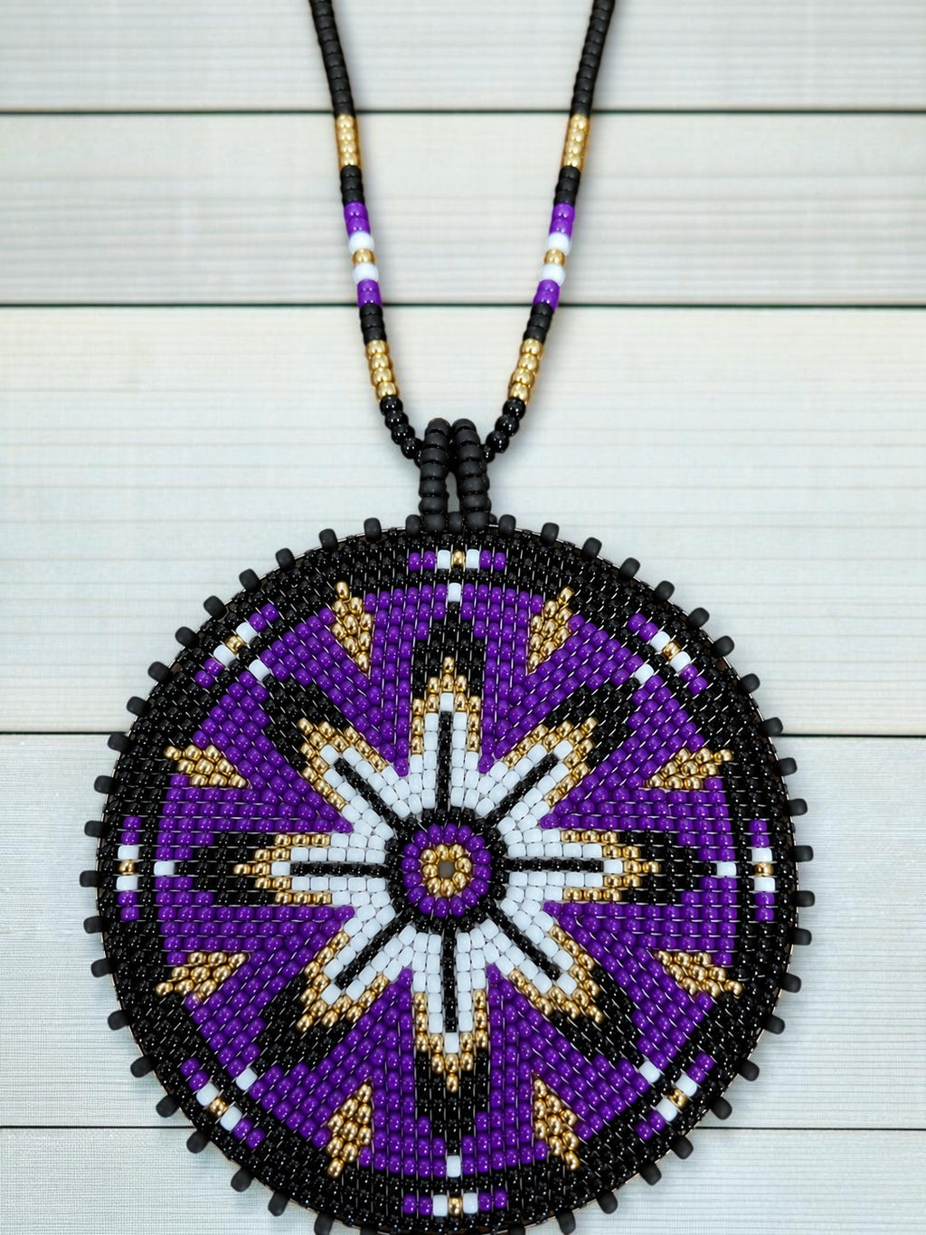 Custom Beaded Graduation Medallion Necklace