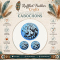 Blue Wolf Silhouette Round Cabochon