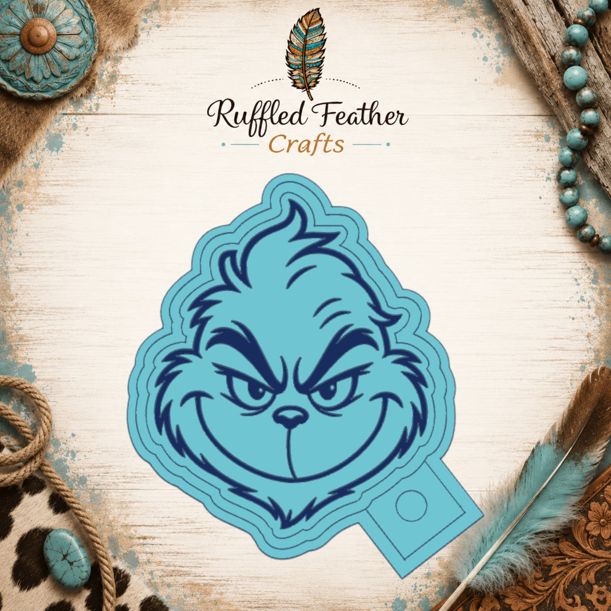 Grinch Face | Silicone Freshie Mold