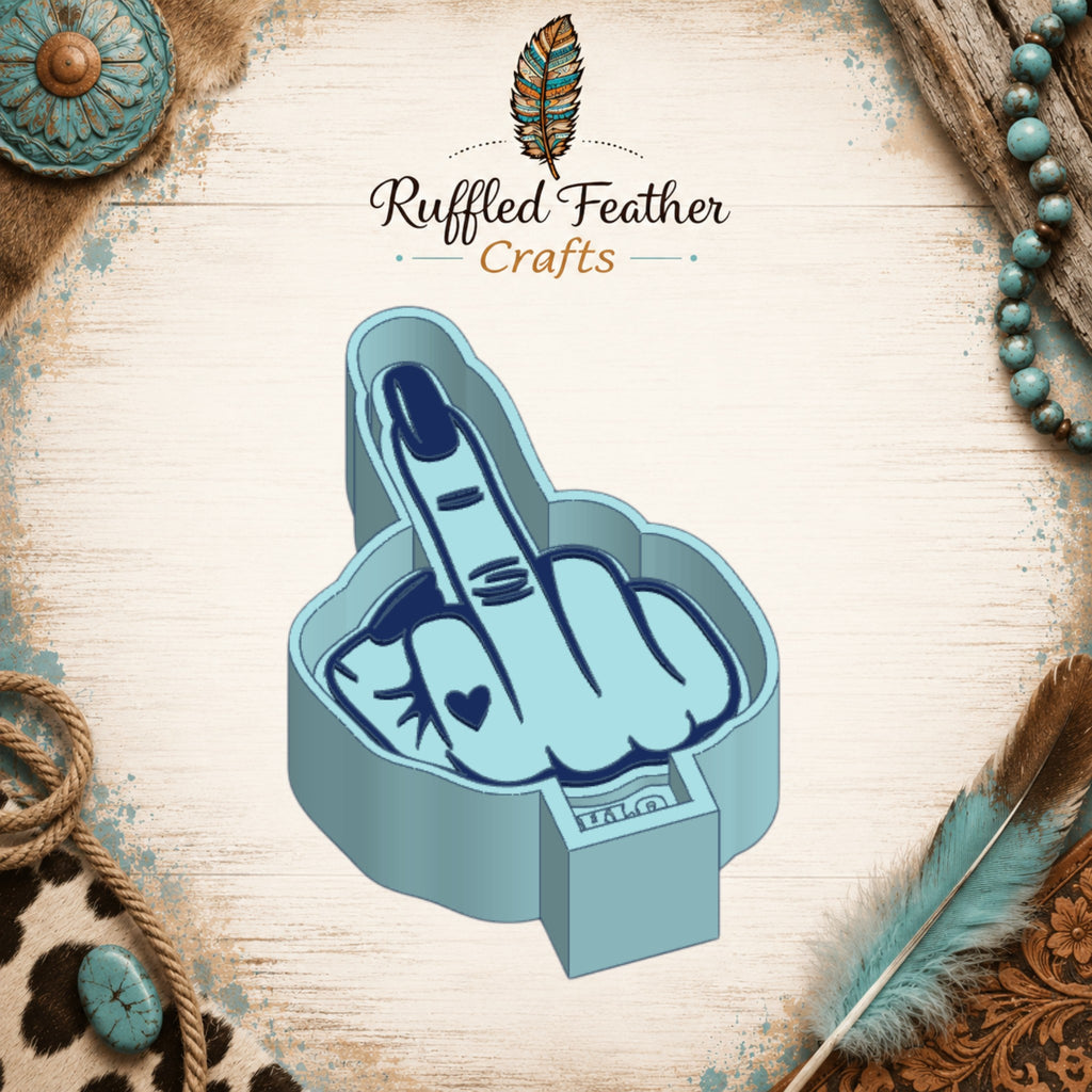 Ms. Middle Finger Freshie Mold