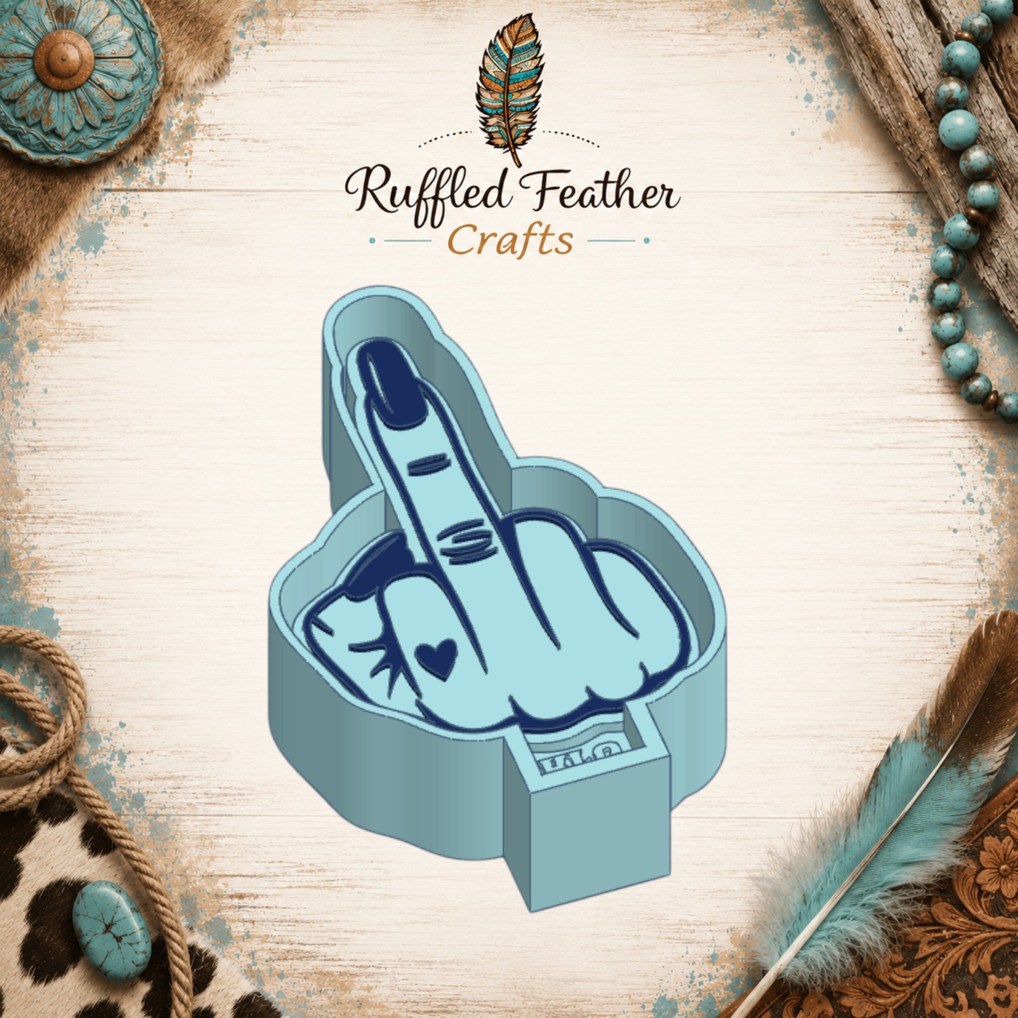 Ms. Middle Finger Freshie Mold