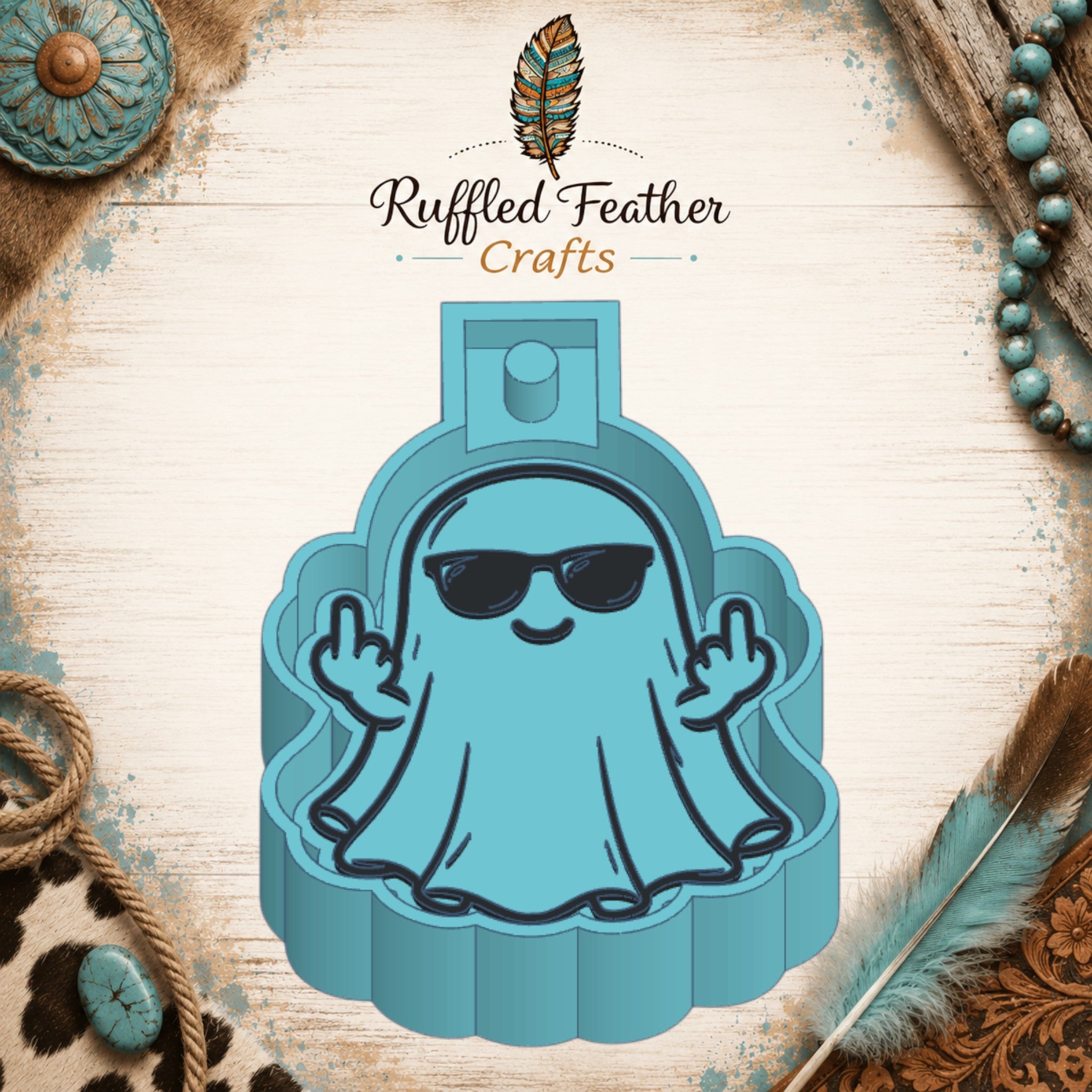 Middle Finger Ghost Freshie Mold