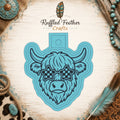 Highland Cow with Checkered Glasses Freshie Mold