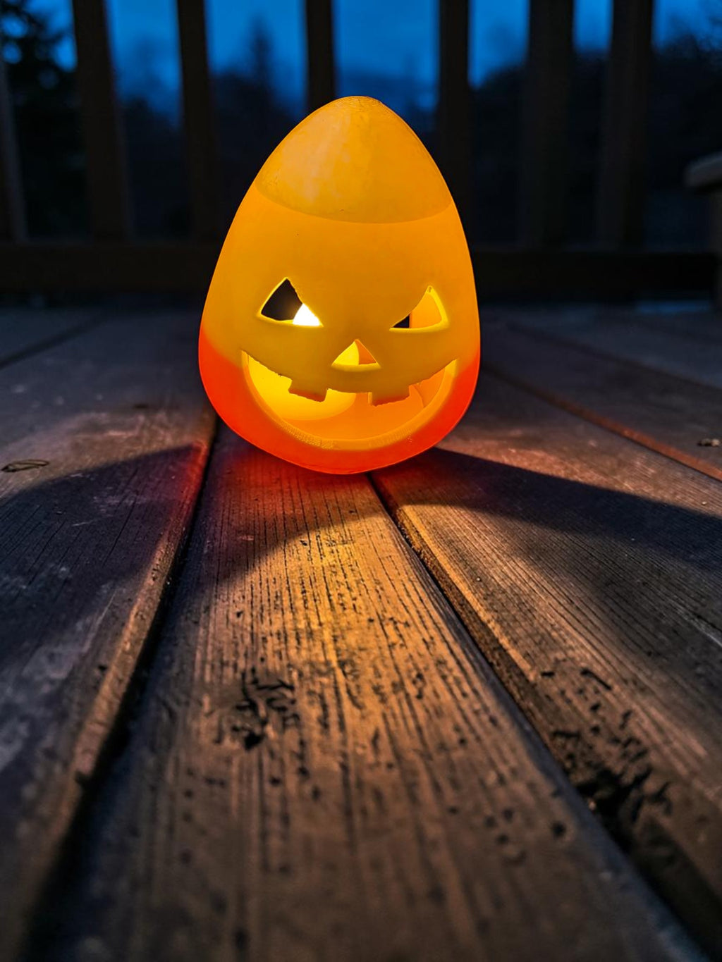 Candy Corn Pumpkin Tea Light Lantern | Halloween 3D Printed Decor