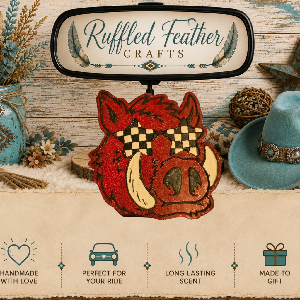 Wild Boar with Checkered Sunglasses