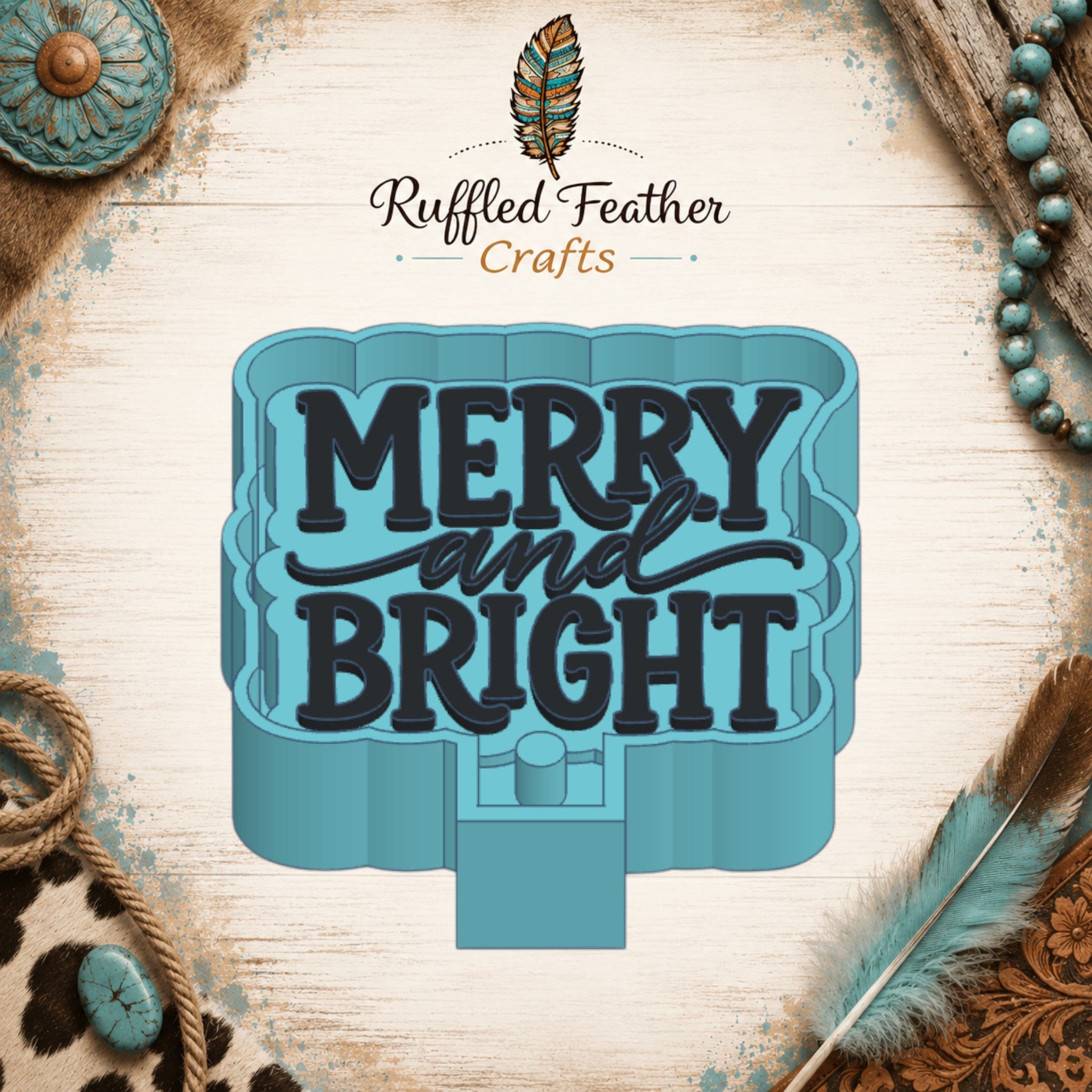 Merry and Bright Freshie Mold
