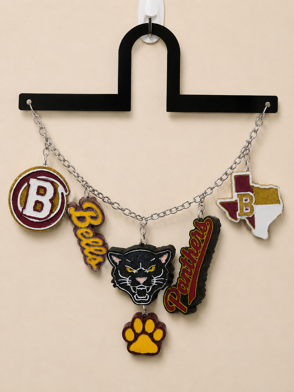 Bells Panthers School Spirit Freshie Charm Set | Mini Scented Car Freshies