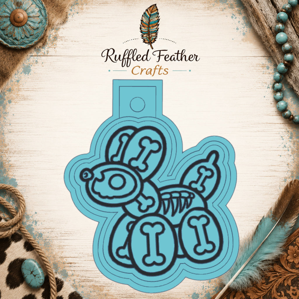 Skeleton Balloon Dog Freshie Mold