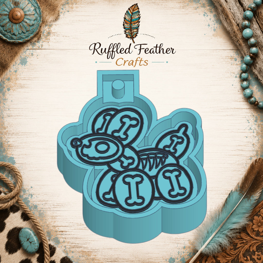 Skeleton Balloon Dog Freshie Mold