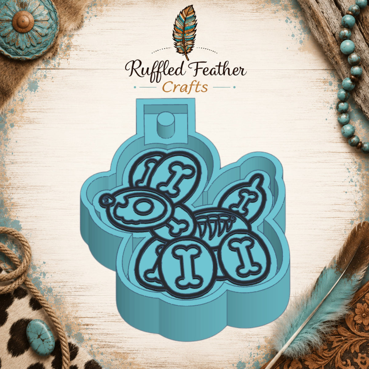 Skeleton Balloon Dog Freshie Mold