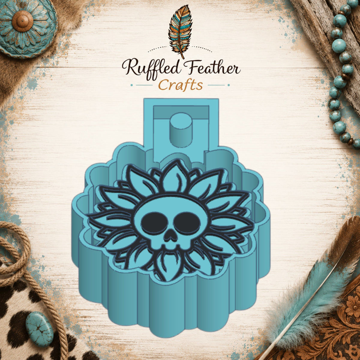 Skull Flower Freshie Mold