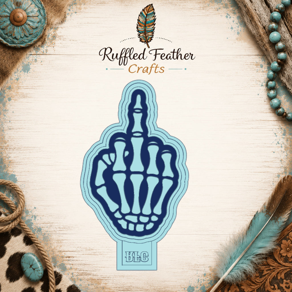 Skeleton Middle Finger Freshie Mold