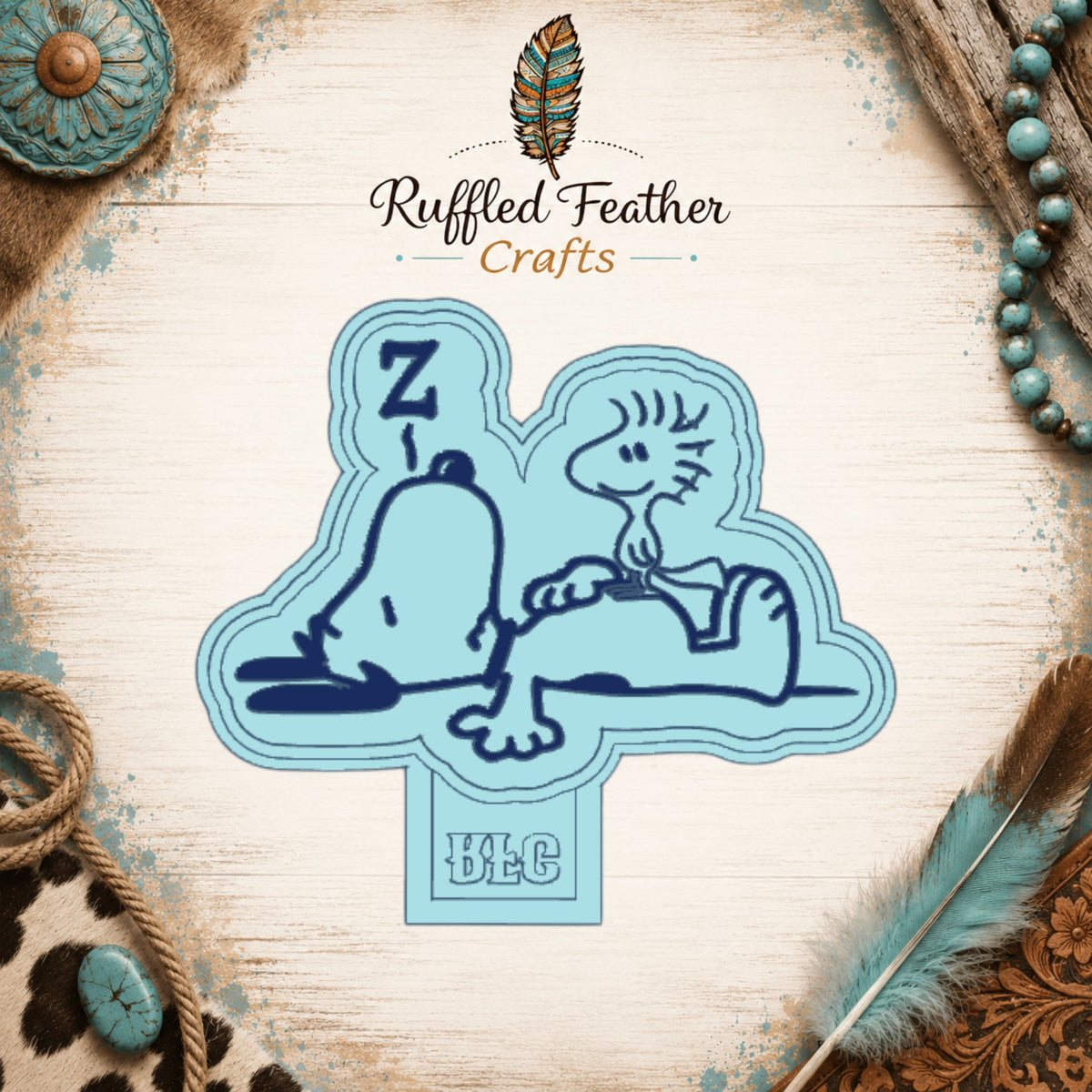 Snoopy & Woodstock Sleeping | Silicone Freshie Mold