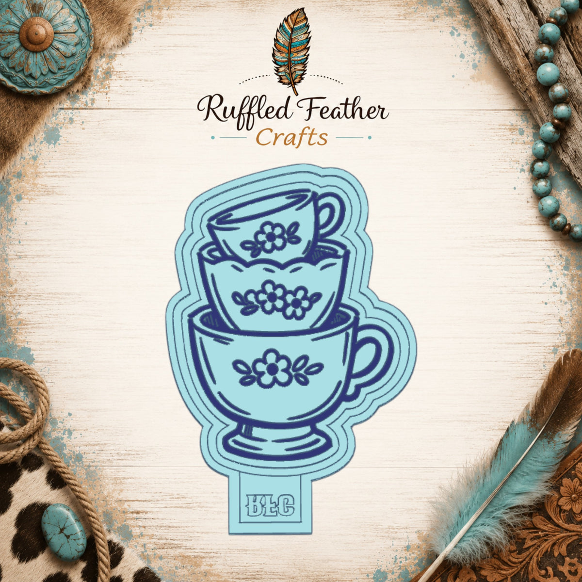 Tea Cup Stack Freshie Mold