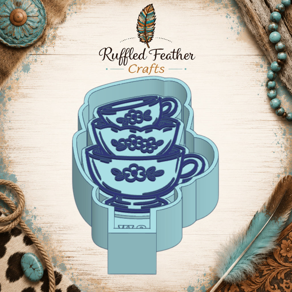 Tea Cup Stack Freshie Mold