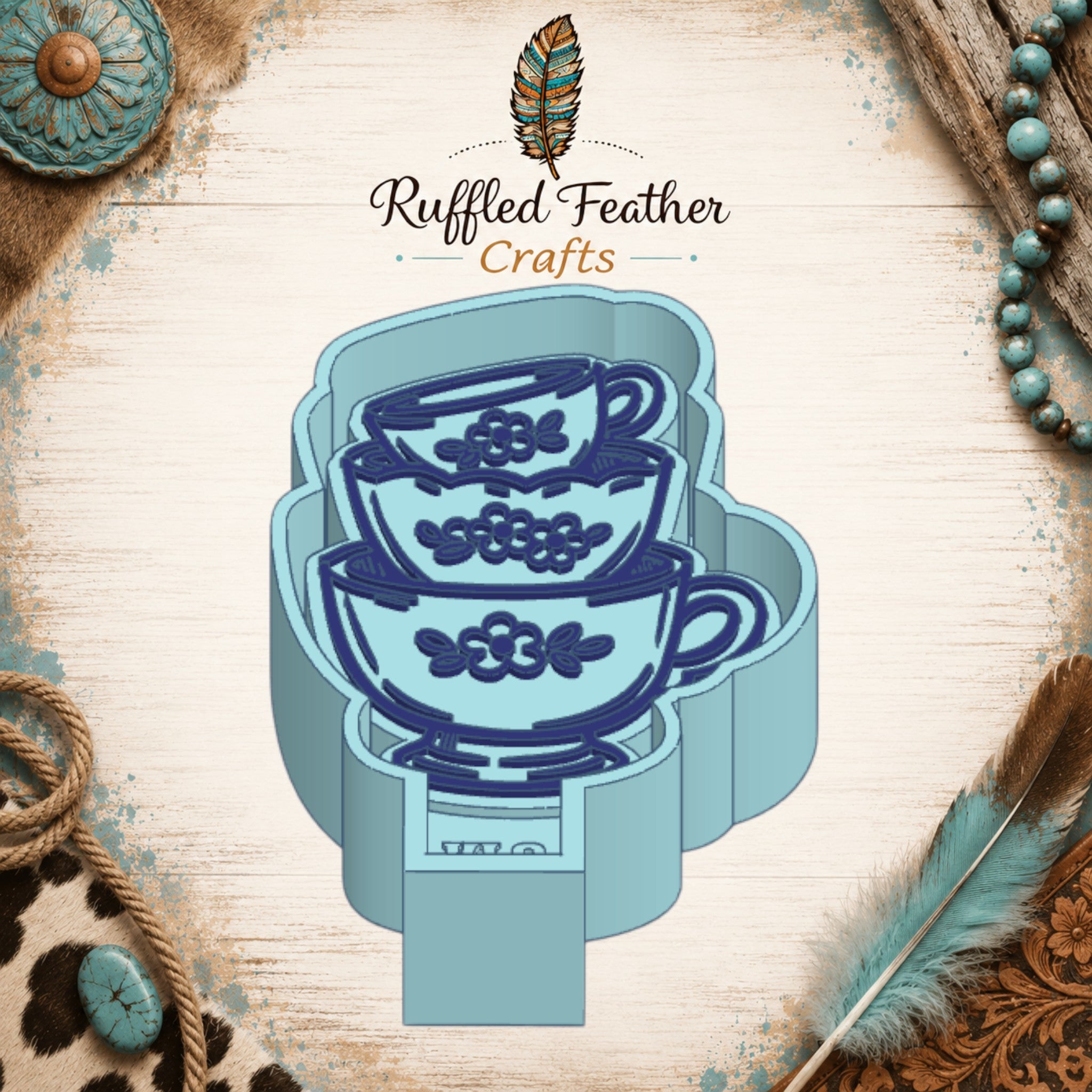 Tea Cup Stack Freshie Mold