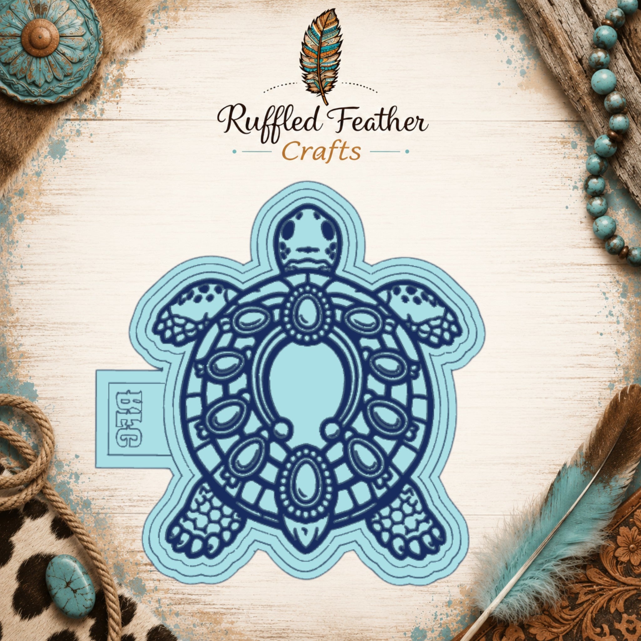 Turquoise Tortoise Freshie Mold